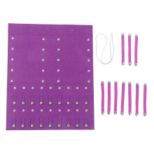 Hair Bow Storage Holder Girls Felt Wall Hanging Headband Holder Organizer for Hair Clips Accessories Purple