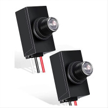 2 Pieces Dusk to Dawn Sensor for Outdoor Lighting 120-277V Photoelectric Switch Photocell Light Sens