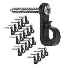 20Pcs Rust-Proof Waterproof Hanger Hooks with Screws for Indoor Outdoor Fairy Lights Party Decorations