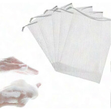 Sacchetto porta sapone in rete con texture esfoliante, borsa da appendere in doccia compatibile con