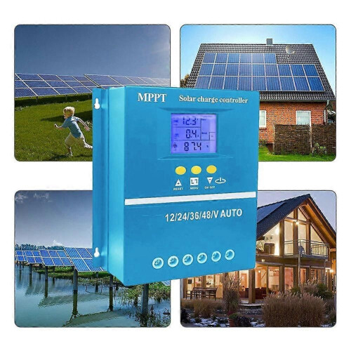60A MPPT Solar Charge Controller 12V 24V 36V 48V Battery System Auto,PV Solar Panel Regulator 1