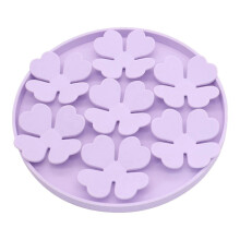 Cat Pet Silicone Slow Food Mat with Suction Cup Cat Pet Dog Feeder Lick Pad for Home Shop Purple