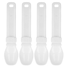 4Pcs Cat Strip Squeeze Spoon Adjustable Easy to Clean Cat Strip Feeder Lickable Cat Food Can Spoon for Indoor Home