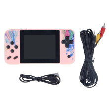 Klassische tragbare Handheld-Spielkonsole mit 3,2-Zoll-Bildschirm zum Anschluss an den Fernseher, Pink