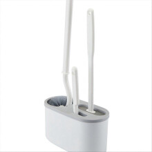 3 in 1 White Toilet Brush Silicone Wall Mounted Rack TPRS Nylon Detailed Cleaning Brush Gaps Cleaner WC Bath B