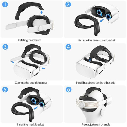 Adjustable Strap for ,for Quest 2 Elite Strap Accessories for Enhanced Support and Comfort in VR Gold 2
