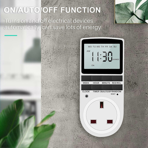 Uk Plug Digital Timer Plug Socket, Electrical Programmable Plug In Timer Switch For Light, B And Mor 2