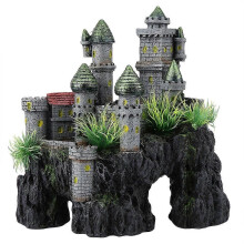 Simulering Resin Hide Castle Fish Tank Aquarium Ornaments Decor