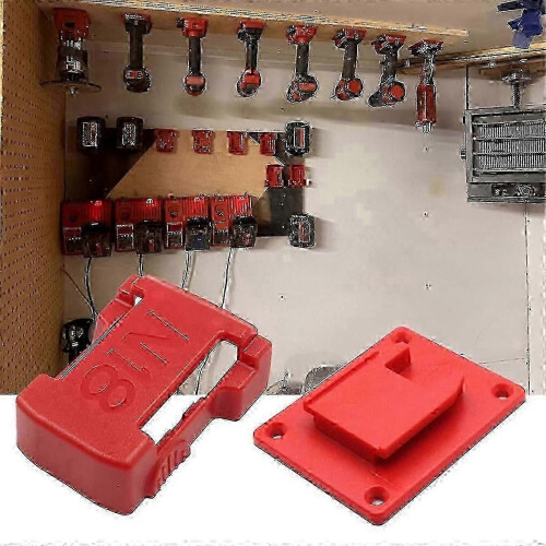 Βάση Μπαταρίας Milwaukee M18 18V για Επιτοίχια Βάση Τρυπανιού Κόκκινη M8 με Έκδοση 0820 1