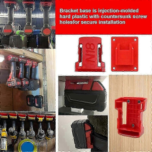 Βάση Μπαταρίας Milwaukee M18 18V για Επιτοίχια Βάση Τρυπανιού Κόκκινη M8 με Έκδοση 0820 2