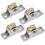 4X 1.6cm Dia Single Roller Window Pane Pulley Doors Wheel Silver + Gold 1