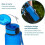 Blue Replacement Lid with Silicone Straw, Leak-Proof 1-Click Closure for 1000ml Bottles 2
