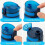 Blue Replacement Lid with Silicone Straw, Leak-Proof 1-Click Closure for 1000ml Bottles 3