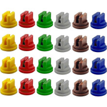24 Pack 110 Degree Fan Misting Nozzles, Plastic Spray Nozzle Tips Combo Set for Agriculture and Forestry