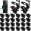 25pcs Z Pin Lock T Post Insulator Black Z Post Insulator 1