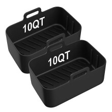 2PCS Air Fryer Silicone Liners for Ninjia Air Fryer Reusable 10QT