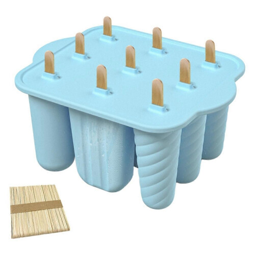 9 hole Popsicle Molds Easy-Release with 50PCS Popsicle Sticks C 1
