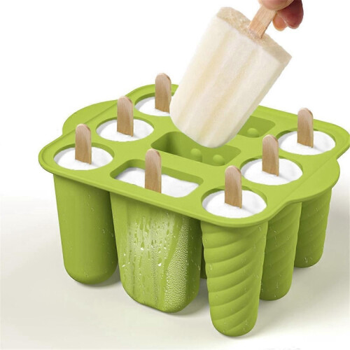 9 hole Popsicle Molds Easy-Release with 50PCS Popsicle Sticks C 2
