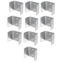 Fence Panel Clips Trellis U Clip Bracket for Timber Posts, Secure Fence or RefixPanel Galvanised Fencing Clips 32mm