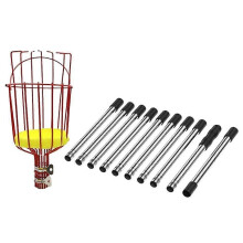 4M Fruit Picker Cage Shaped Fruit Head Picking Peach Loquat Pear Fruit Tool Removable Fruit Picker for Farm Gardens Tool