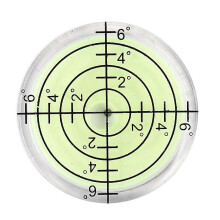 Livella a bolla rotonda in acrilico da 32*7 mm, colore verde.