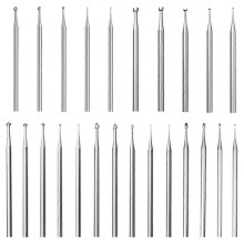 24 Pcs 3/32inch Shank Burr Sets,Includes Ball Burs, Stone Setting Bits, Round Cup Burr, 90 Hart Burs and Bud Bur Kits