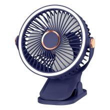 Clip on Rechargeable Fan Portable with LED Lights Clip-Type Vertical Wall-Mounted Fan Small Desk Fan Desktop USB Fan