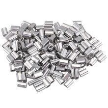 M1.5 wire rope aluminum ferrule Crimp Wire rope chuck aluminum jacket 200 pieces