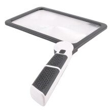 Full-Page 5X Magnifying Glass for Reading, Folding Lighted Magnifier with 48 LED Lights, Rectangula