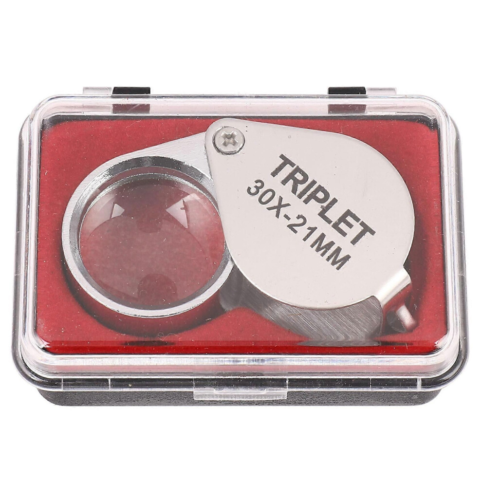 Gold Portable 30X Power 21Mm Jewelers Magnifier Eye Loupe Jewelry Store Magnifying Glass With Exquis