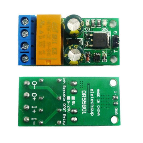 DC5V 2A Self-Locking Bistable Reverse Polarity Controller Relay Module DR55B01 Motor Forward/Revers 2