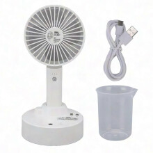 USB Rechargeable Portable Fan with Misting Feature - Cooling Solution for Indoor and Outdoor Use