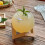 Bicchiere a sfera con supporto in legno, cannuccia, bicchiere da vino, cocktail, bicchiere trasparente 4