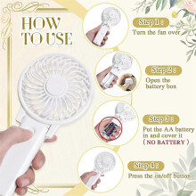 10PCS Portable Handheld Fan Wedding Fan Personal Fan Small Hand Fan