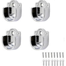 25mm U-Shaped Curtain Rod Holders Brackets for Wardrobe Tube Curtain Rods