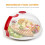 Couvercle Micro-Ondes Clair Anti-Éclaboussure Rouge Cuisine 5