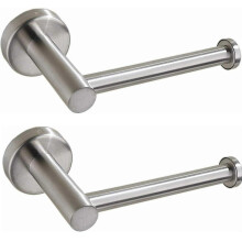 2X Toilet Tissue Paper Roll Holder Stainless Steel Wall Mount for Bathroom Kitchen