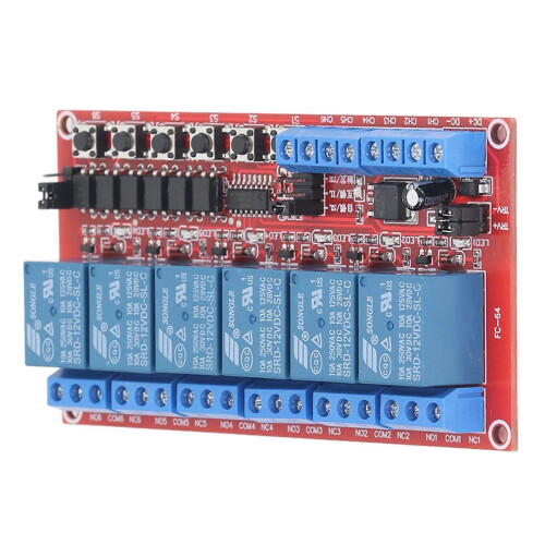 6 Channel Relay Module 5V 12V 24V Latching Switch High and Low Level Trigger Relay Expansion Board