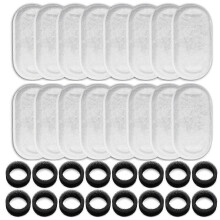 Paquete de 16 filtros de repuesto para fuente de agua para gatos, compatibles con dispensadores de agua