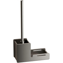 Toilet Brush Holder Wall Mounted Bathroom Cleaning Brush grey