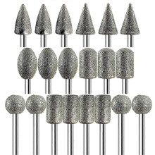 Diamantslijpbits compatibel met - Gereedschapsaccessoires, 20 stuks, 1/8 inch schacht, korrelgrootte