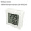 Mini LCD Digital Thermometer Hygrometer Temperature Meter Humidity Sensor Weather Station Button Set with Battery White 3