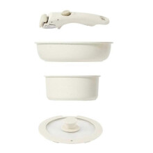 Nonstick Kitchen Cookware Set with Removable Handle, Safe for Oven Use,Pots and Pans Set for All Cooking Needs