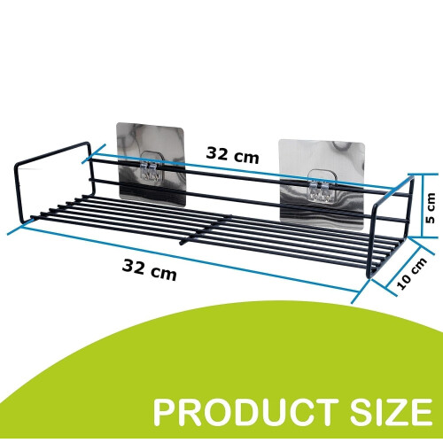 Bathroom Organizer Shelf Self Adhesive Wall Mounted Shower Caddy Rack for Easy SpaceSaving Storage 1