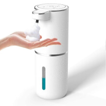 Dispensador de jabón en espuma sin contacto, 380 ml, recargable por USB, dispensador automático de jabón