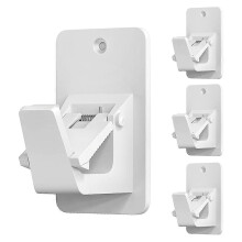 4pcs Adhesive No Drill Curtain Rod Brackets for Bathroom Bedroom Kitchen Universal Damage-Free Window Rod Hooks