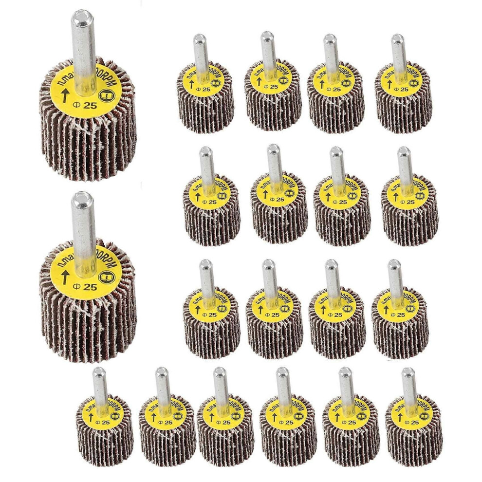 20 Pack Mounted Flap Wheel 80 Grit Aluminum Oxide Sanding Flap Wheels For Drill - Abrasive Grinding 9409192848963