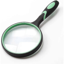 10x Large Magnifying Glass 100mm Handheld Reading Magnifier for Seniors & Kids - 4 Inch Real Glass Lens