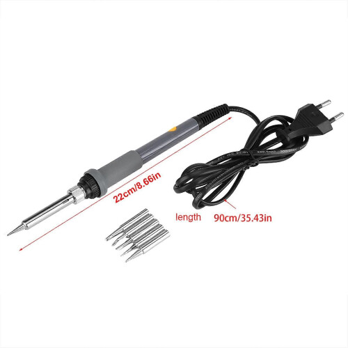 60W Electric Soldering Iron Adjustable Temperature with 5 Soldering Tips 1