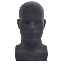 Male Mannequin Head Professional Manikin Head (Matte Black)